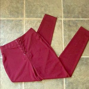 High Waisted Red Pant